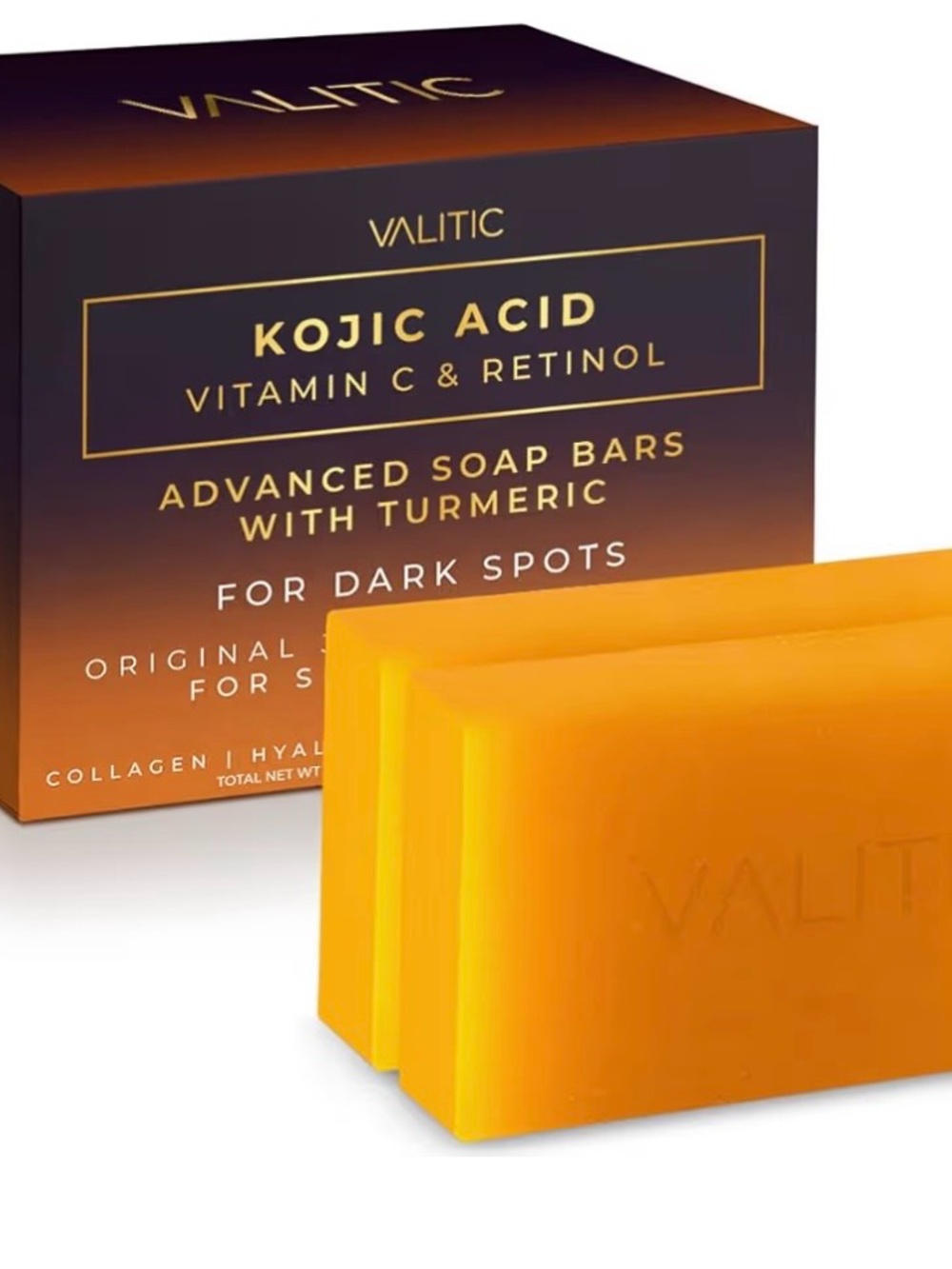 Kojic Acid + Vitamin C & Retinol Turmeric Soap Bars — Orange